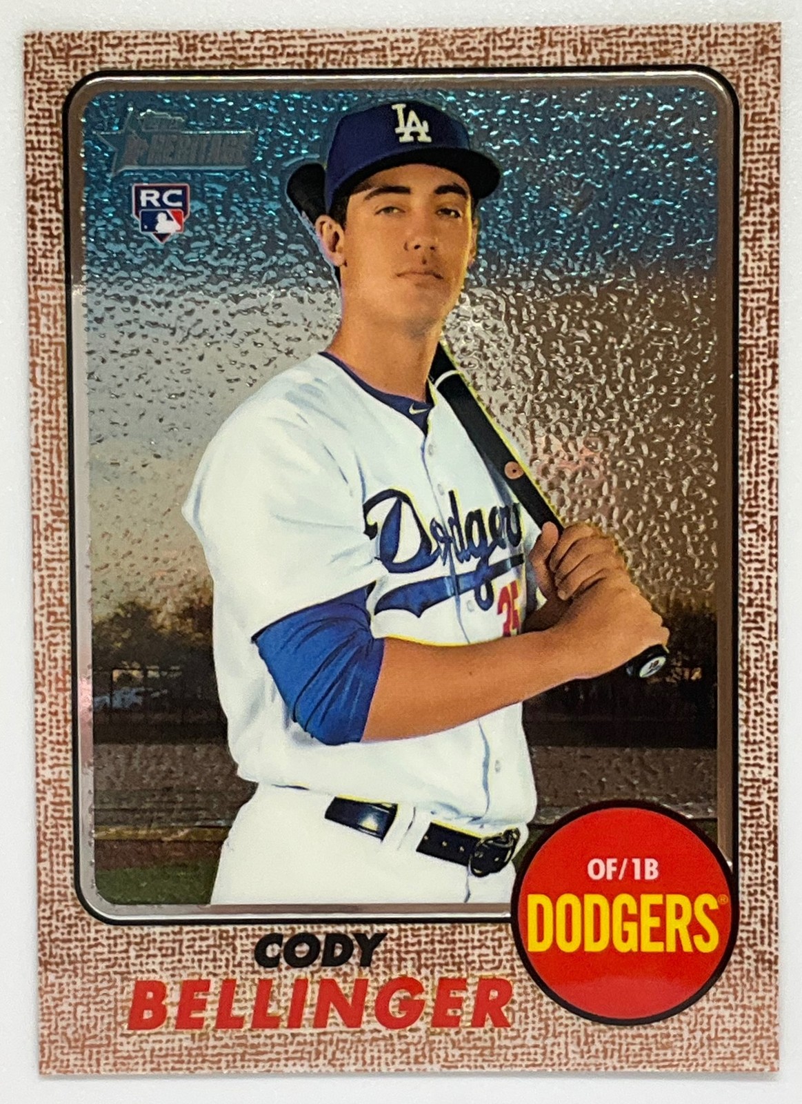 2017 Topps Heritage Cody Bellinger Chrome /999 #THC-678 RC Los Angeles Dodgers