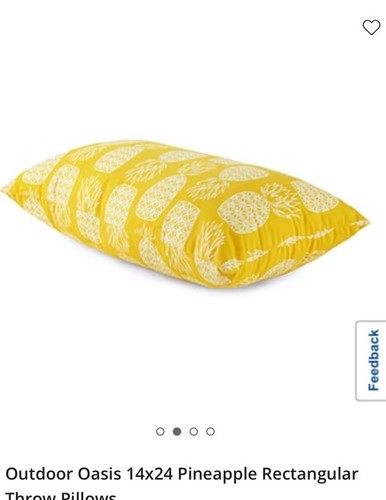 Gelb 14 x 24 Ananas Dekokissen - Bild 2 von 3
