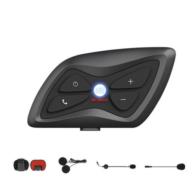 Single Pack Moman H1 Wireless Helmet Headset Intercom for Dirt Bike Motorcycle