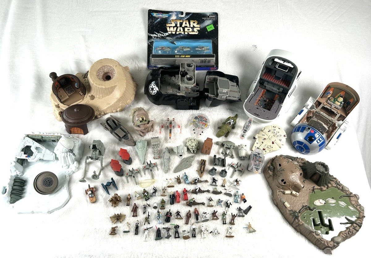 HUGE Star Wars Micro Machines Lot 100+ Pieces Figures Ships