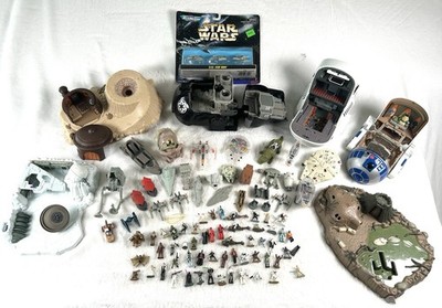 HUGE Star Wars Micro Machines Lot 100+ Pieces Figures Ships