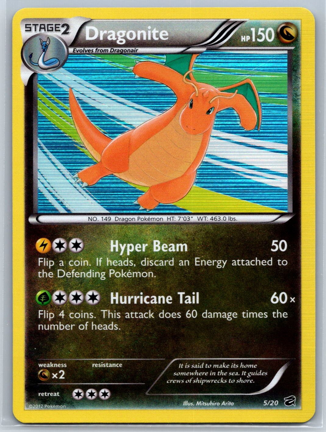 Dragonite (Holo) Dragon Vault 5/20 Rare Pokemon Card NM