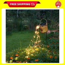 Solar Lights Outdoor Decorative, Metal Solar Watering Can Lights Waterproof, Sma
