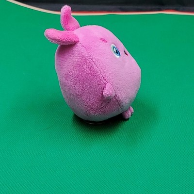 Sunny Bunnies Big Boo Pink Plush Toy Round Stuffed Animal Blue Eyes