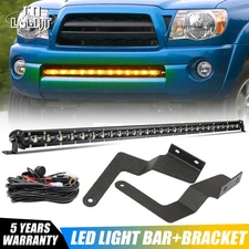  For Toyota Tacoma 2016-2023 Strobe 32''inch LED Light Bar Bumper Mounting Kit 