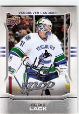 2014-15 Upper Deck MVP #193 Eddie Lack Silver Script Vancouver Canucks