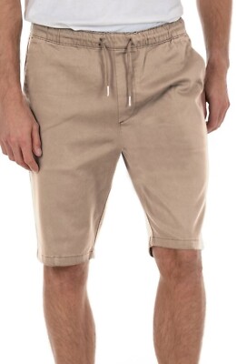 NWT Modern American Men's XL Lockdown Pull-On Shorts Khaki 10'' Inseam