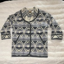 Vtg PENDLETON Size Med Knockabouts Wool Southwestern Aztec Blanket Coat Jacket