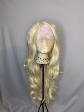 Long Platinum Blonde Middle Part Wig Cosplay Costume Pre-Owned