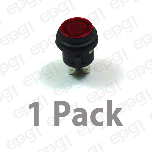 INTERRUPTOR PULSADOR ILUMINADO SPST (ENCENDIDO/APAGADO) ROJO 20 AMPERIOS - 12VDC #66-2490-1PK - Imagen 1 de 3