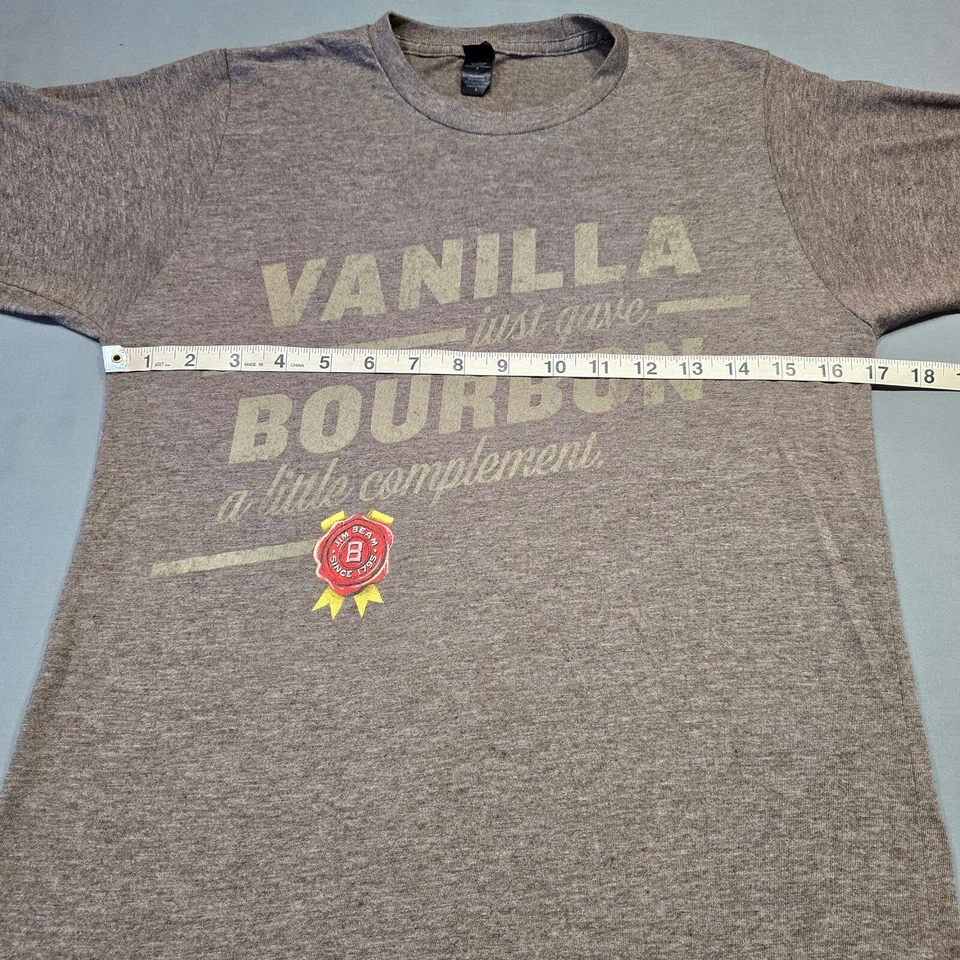 Camisa Jim Beam Vainilla Bourbon Hombre Talla S Marrón Brezo Gráfico Manga Corta Top Foto 3 de 4