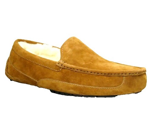 UGG Olsen Dry Leaf Suede Sheepskin Slippers Moccasins Shoes Size