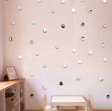 50Pcs 5 5 cm DIY Mirror Wall Sticker, Round Acrylic Decor of Self...