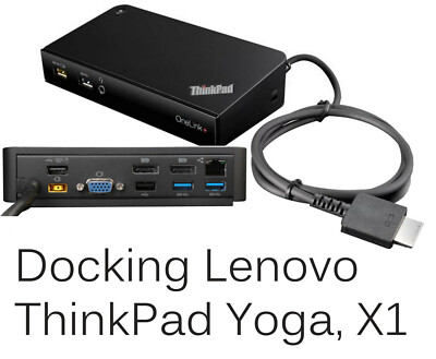 LENOVO PORT REPLICATOR 40A4 F. THINKPAD X1 CARBON 4th G. 20FB 20FC 03X6296 DOC26