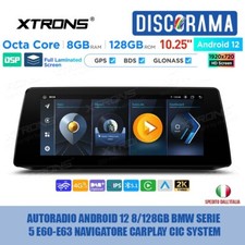 AUTORADIO ANDROID 12 8/128GB BMW SERIE 5 E60-E63 NAVIGATORE CARPLAY CIC SYSTEM