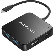 USB C Hub, Multiport Adapter with 4K HDMI, 100W Power Delivery, 3 USB A 1 USB...