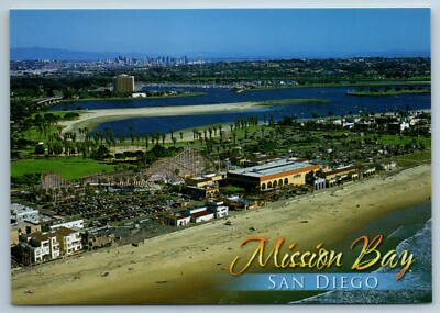 Amusement Park Mission Bay San Diego California CA Continental 4X6 Postcard