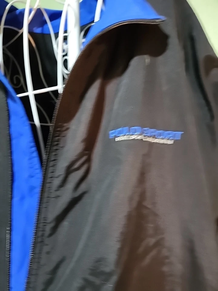 Mens Polo Sport RALPH LAUREN Zip Jacket WINDBREAKER Size 2XTall  Nylon Black  - Image 4 of 4