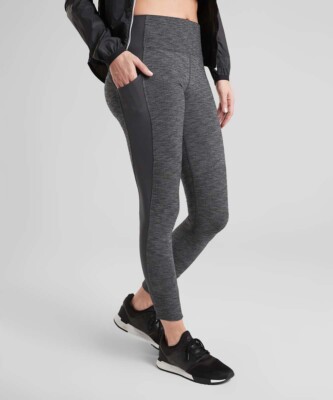 Athleta Excursion Hybrid Tight Black Heather Size S item #405666
