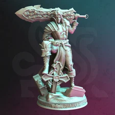 Almenhier Vampire Fighter Barbarian Miniature | D&D DnD | 