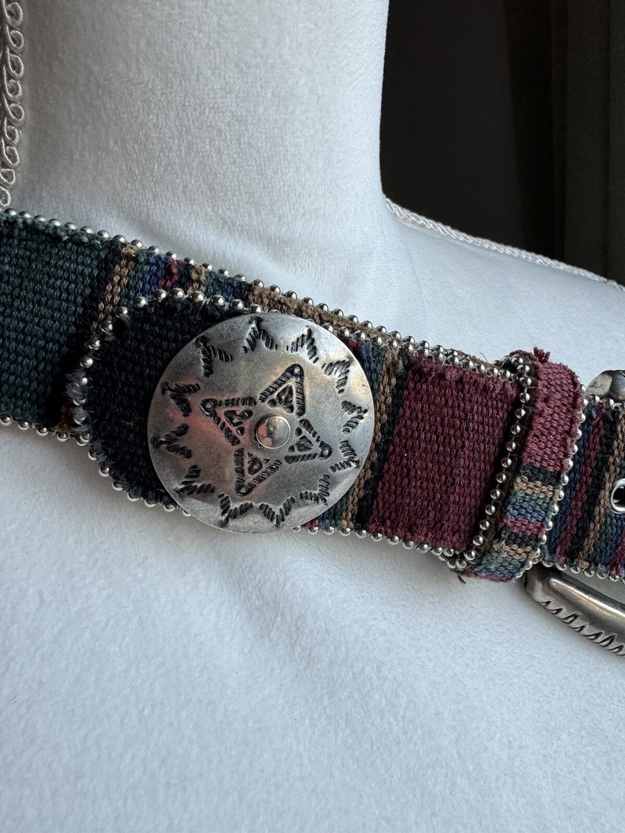 小物 vintage italy nanni western concho belt 1950s Concho Cowgirl Belt | Vintage 50s Black Leather W