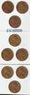 1950D 1951D 1952D 1953D 1954D 1955D 1956D to 1958D   VERY FINE  LINCOLN CENT SET