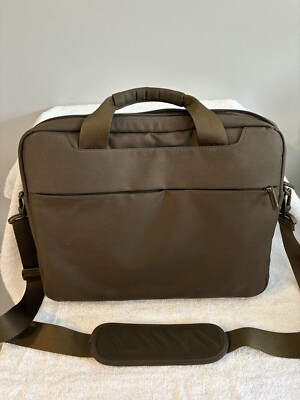 Briggs & Riley Verb Padded Laptop Messenger Bag VB406-23 - Brown/Olive Green EUC