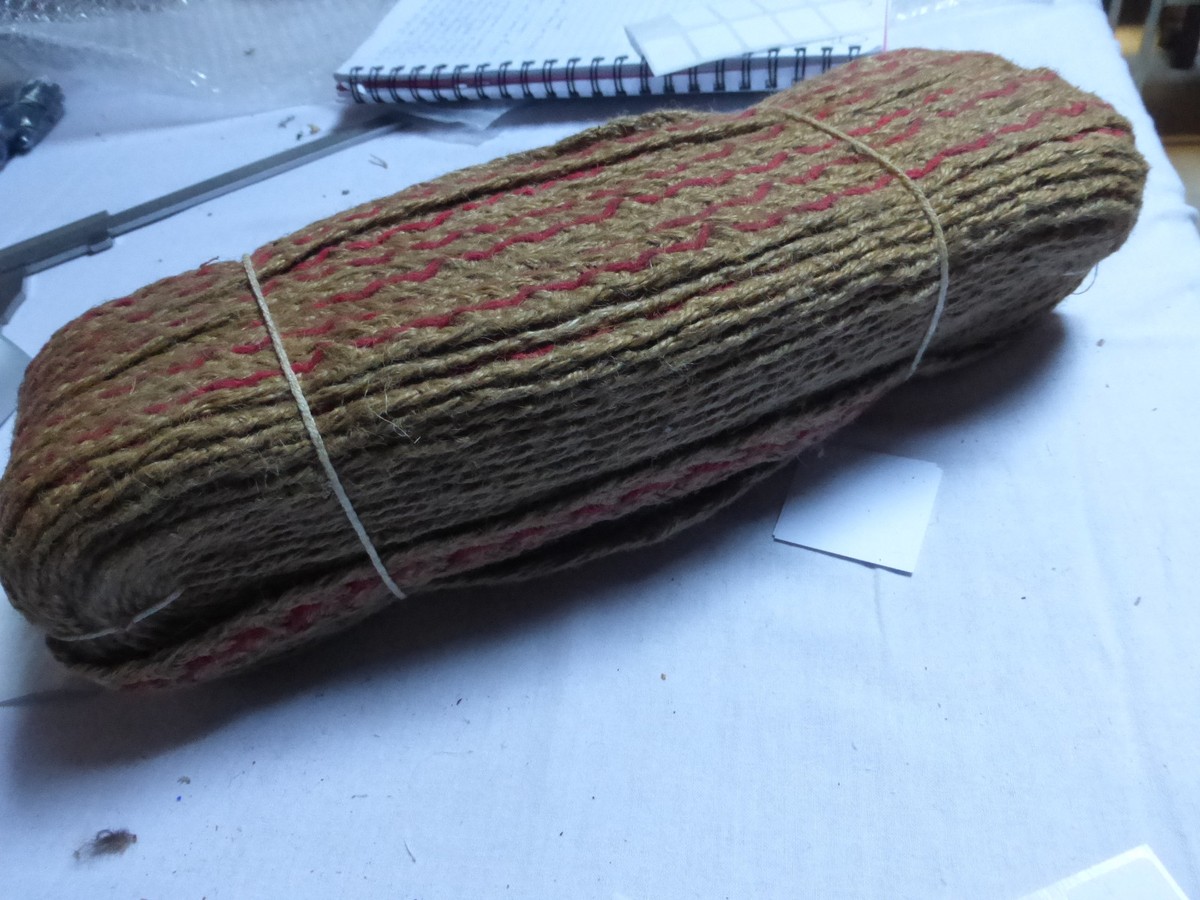Galon Ruban Tresse En Jute 5 Mètres - Largeur 1.7 Cm, Couleur Beige/marron - Vintage, Fabriqué En France