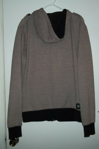 USED - ELEMENT - HOODED JACKET - ZIPPERED - BROWN TONES - ADULT LARGE - Picture 2 of 3