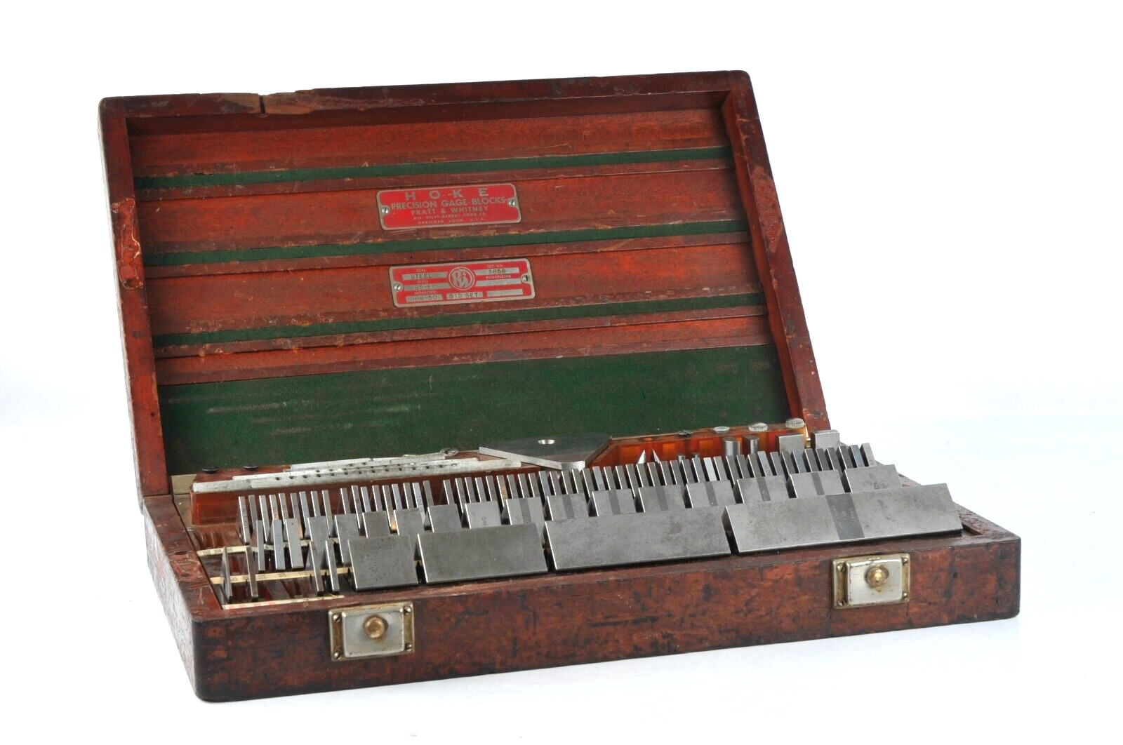 PRATT & WHITNEY HOKE PRECISION GAGE BLOCK SET Style 85E 1950 RARE