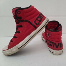 Converse Chuck Taylor All Star Red Lace Up High Top Men  s Size 6 RARE Black
