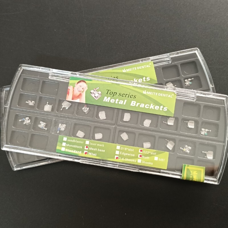 Lot De 5 Packs De Brackets Orthodontiques Métal Mini Roth 022 - Pour Laboratoire Dentaire, 20 Pièces Par Pack