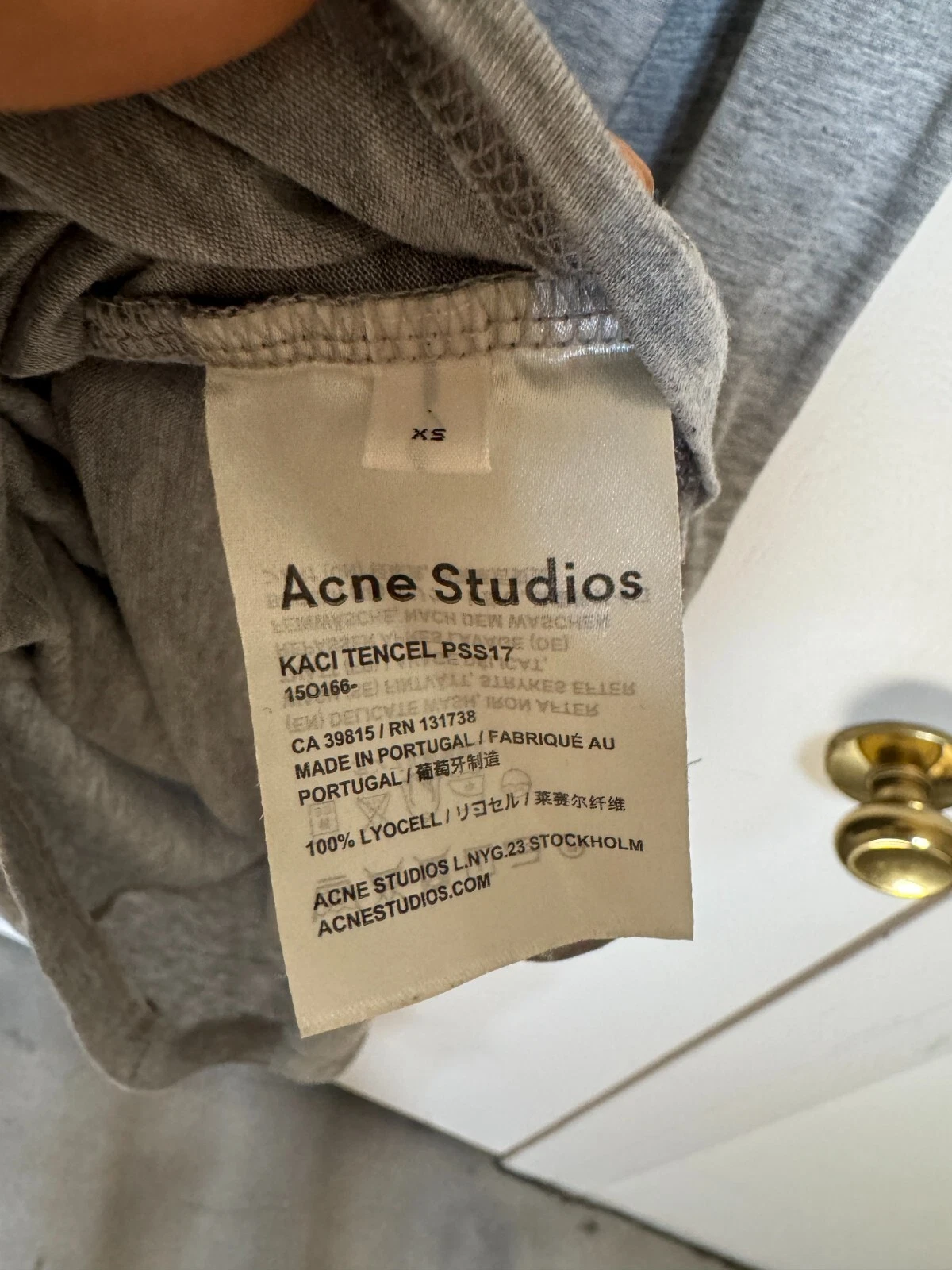 ACNE STUDIOS Abito a strati Acne Studio Kaci Tencel grigio melange senza maniche xs