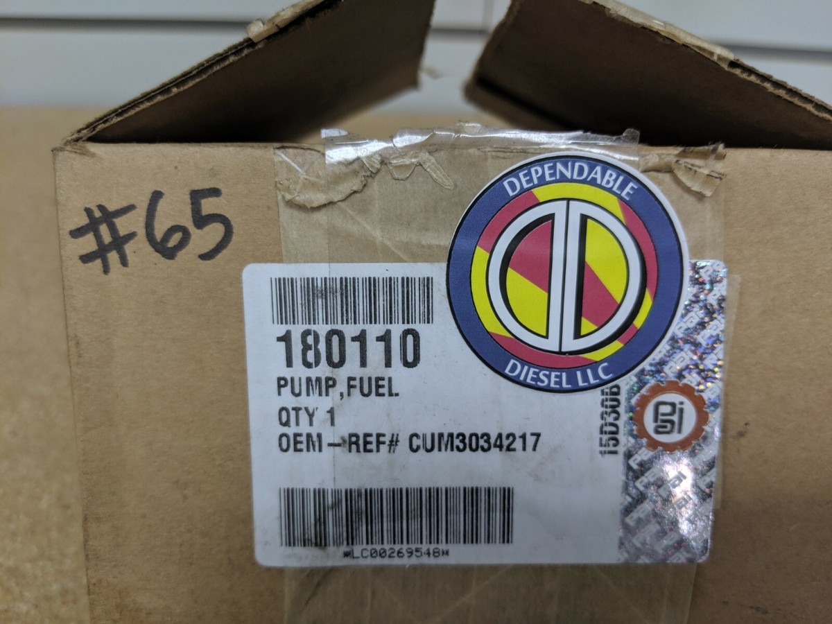 RH Fuel Gear Pump for Cummins N14. (#65) PAI# 180110 Ref.# 3034217