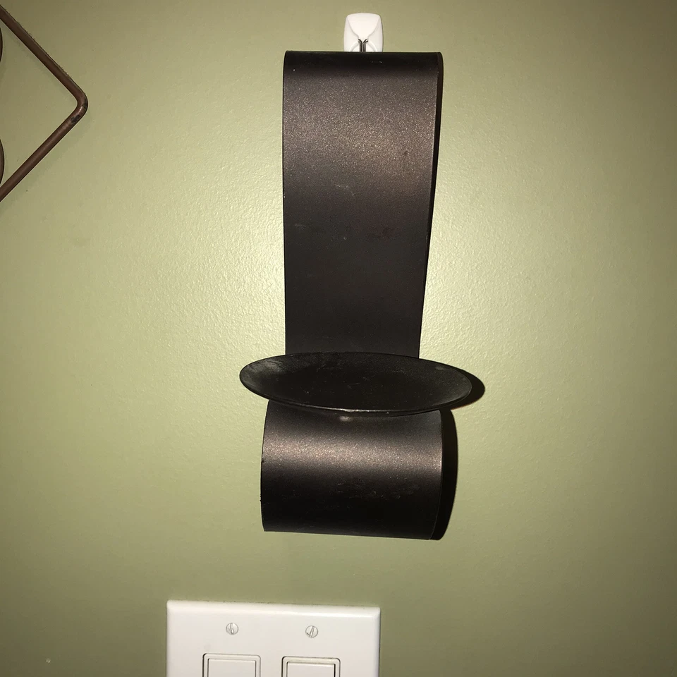 Bronze Wall Scone (2) with round base 9” Length 5” Base - Image 2 of 4