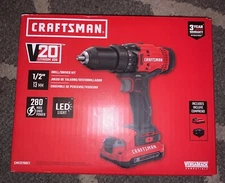 CRAFTSMAN CMCD700C1 1/2in 20V Cordless Drill/Driver with Charger & Battery