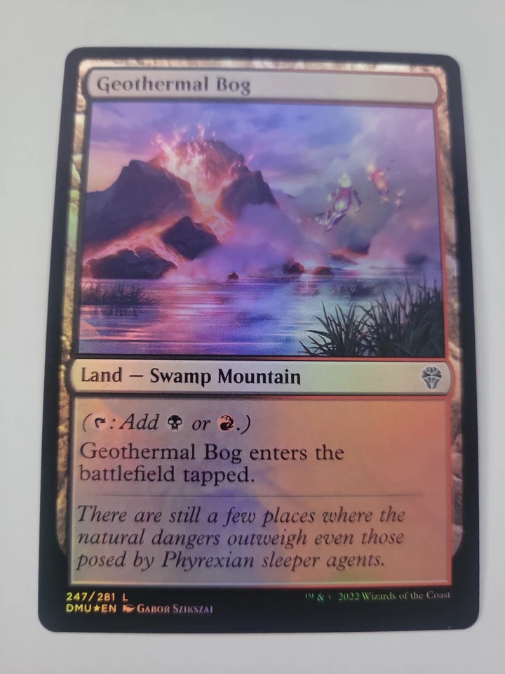 MTG Geothermal Bog Dominaria United 247/281 Holo Land Fresh - Image 2 of 4