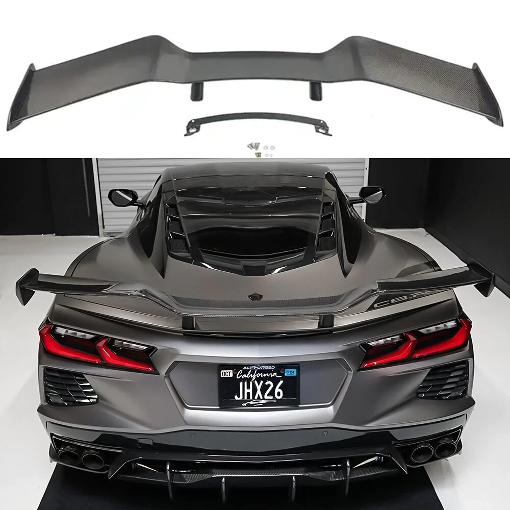 NONA_CORVETTE フォーム Carbon Fiber Wing Z06 Style for C8 Corvette Base / Z51 Chevrolet