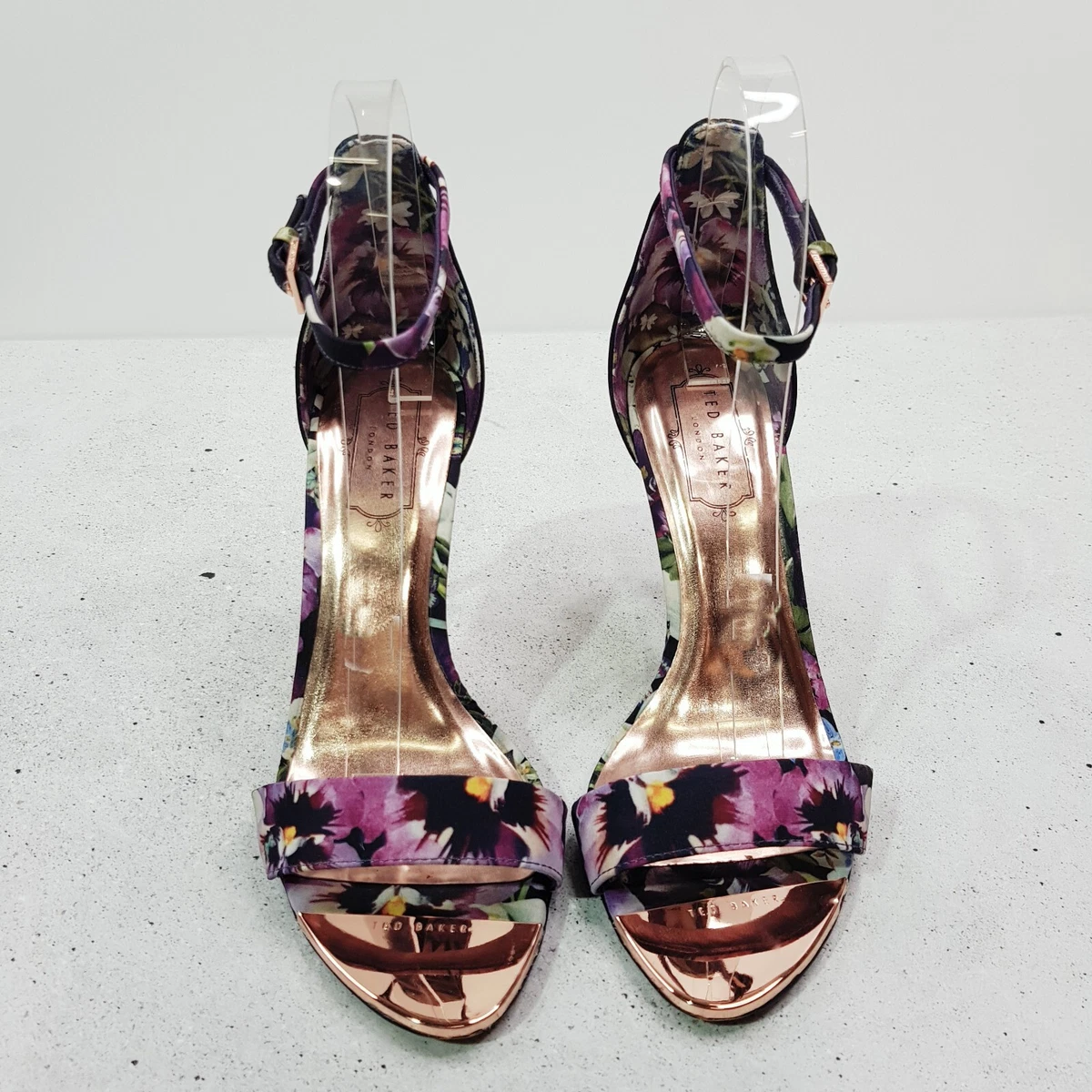 TED BAKER Womens Charv Floral Ankle Strap Heels Sandals Shoes Size EUR 37