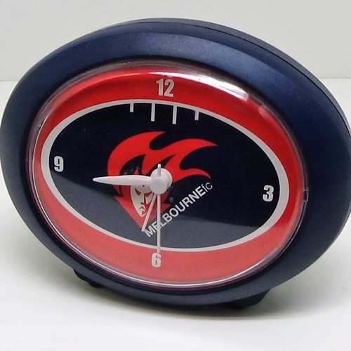 AFL MELBOURNE DEMONS FC Desk Alarm Clock Official Licensed Product - NEW!
