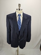 Oscar De La Renta Men's Blue Wool Blazer Jacket 42R