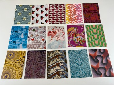 15 Abstract Motif Textiles Fabric Designs Postcards Victoria & Albert Museum Lot