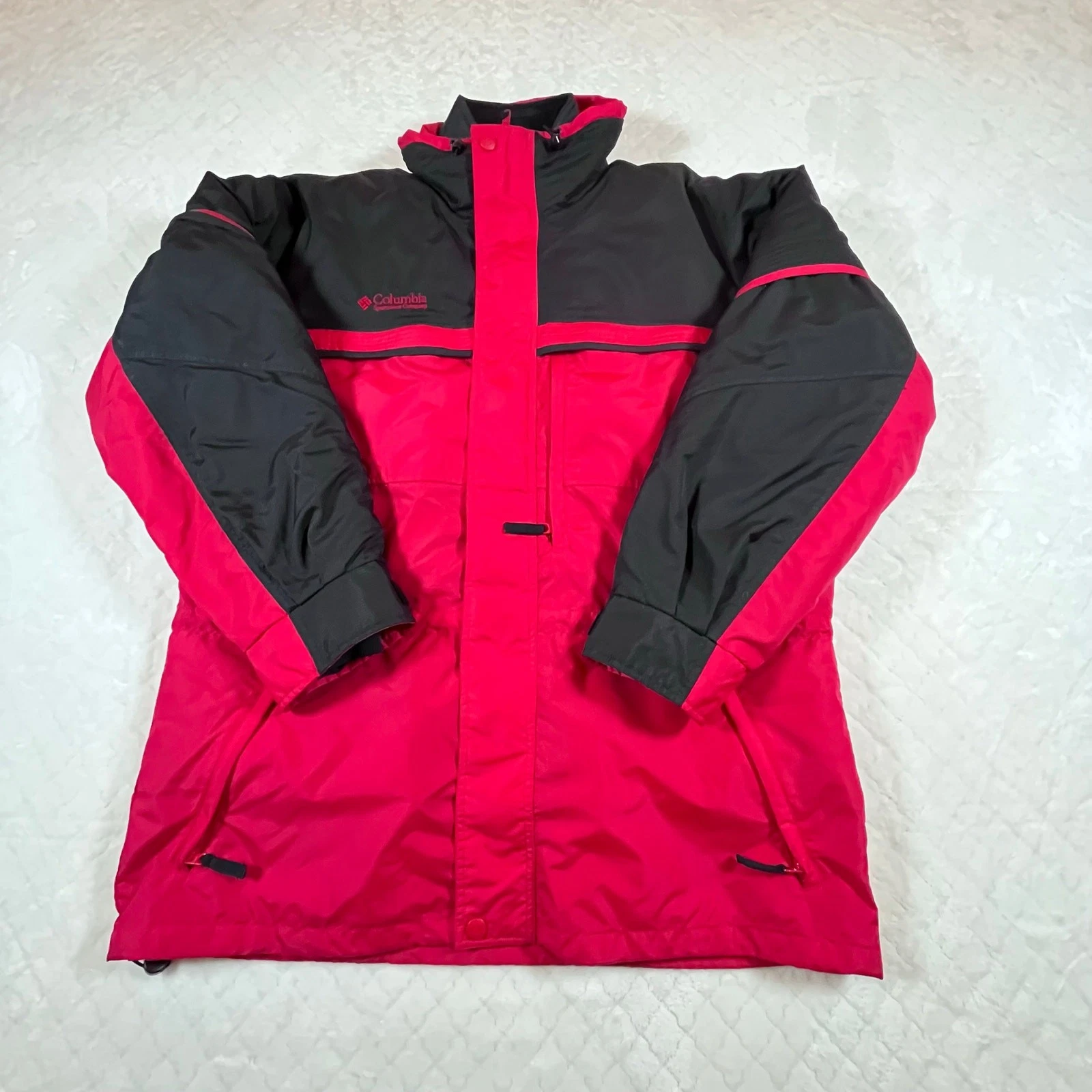 Columbia Gizzmo 3in1 Ski Snow Jacket Red & Black Men’s Sz LG