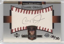 2003 Sweet Spot Classic Greats Black Ink 8/38 Cal Ripken Jr #CG-CR Auto HOF 7xr