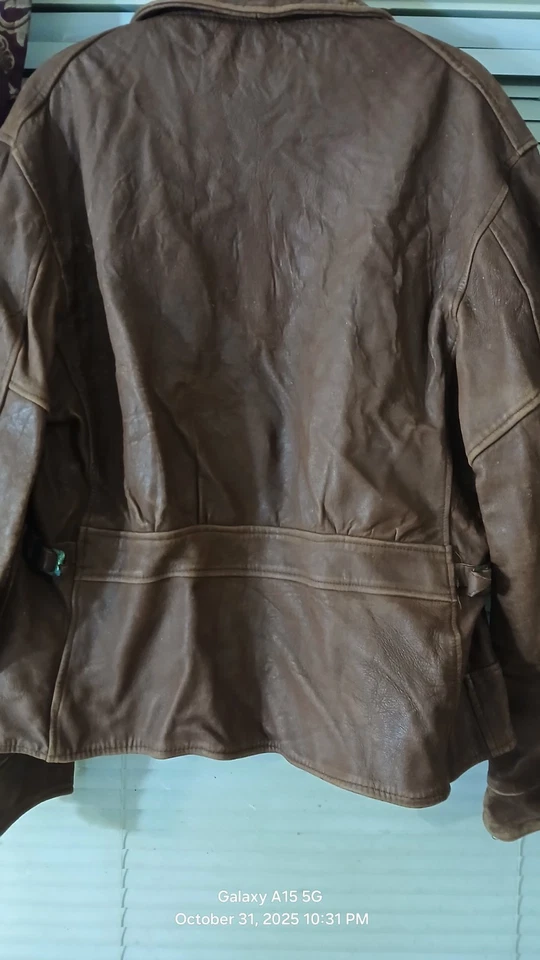 Chaqueta de piel de caballo años 20/30/crebilla corona hermoso estado  Foto 3 de 4