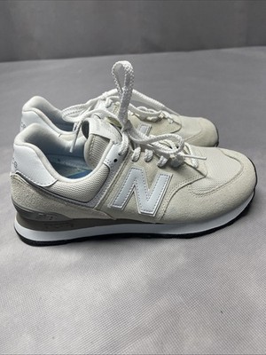 New Balance 574 Core sneaker in Grey White Women US 8.5 Men 7 | eBay