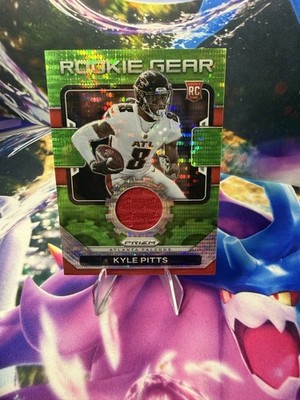 2021 Panini Prizm - Rookie Gear Kyle Pitts #RG-11 Neon Green Pulsar Prizm (MEM,