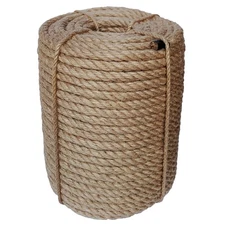 Jute Rope 10mm, 164 Feet 4.5lb Thick Garden Jute Twine String for DIY Cat Scr...
