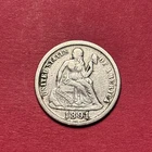 (1) Beautiful Antique 1891-P Seated Liberty Dime CHOICE F-FINE NICE DETAIL