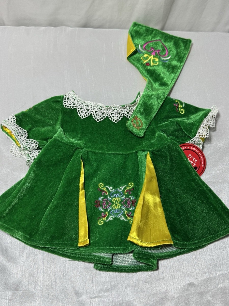 Build A Bear Green Dress Irish Step Dance Ireland International New BAB  Outfit